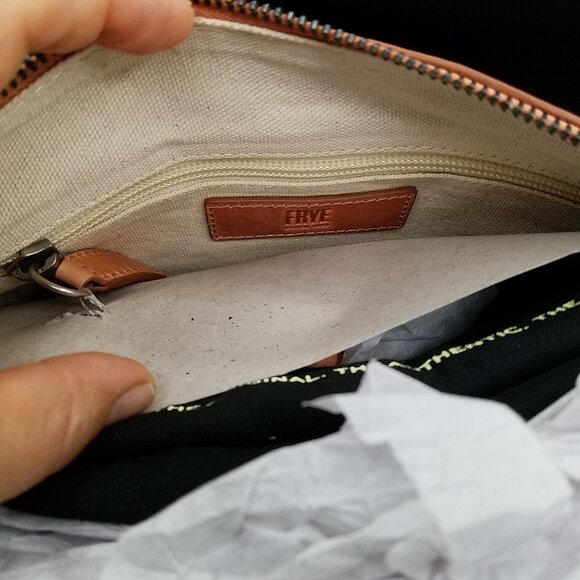 👜 Frye Melissa Crossbody Bag – Apricot – 100% Leather – NEW (Small Mark Noted) - Picture 10 of 16